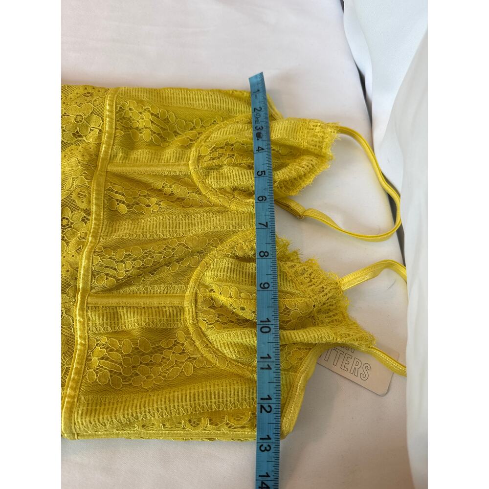 Urban Outfitters Layla Lace Corset Mini Dress Yellow NWT Women's Small - Picture 6 of 8